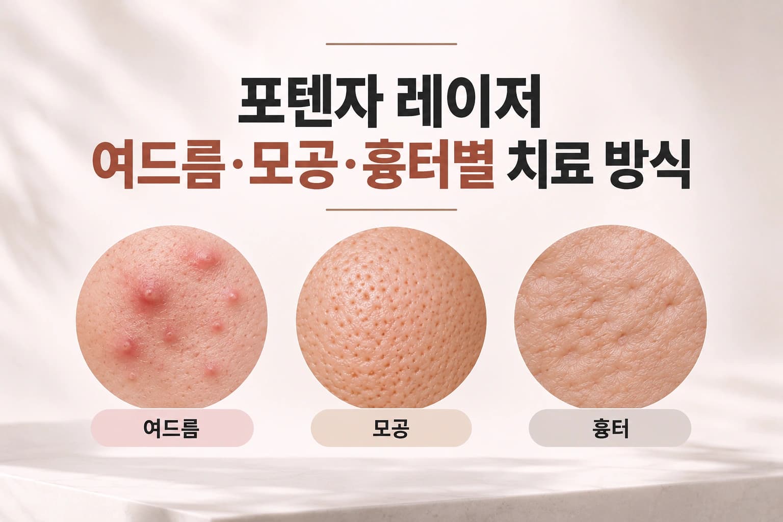 여드름·모공·흉터 고민에 따른 포텐자 레이저 치료 방법을 안내